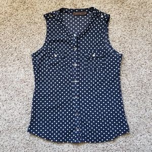 The Limited | Blue and White Blouse